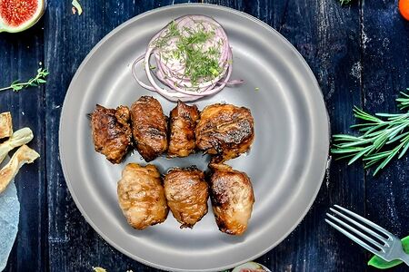 Печень ягнёнка в сетке Жарбаур 