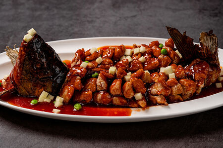 Карп-белка в кисло-сладком соусе