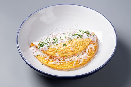 Запеченный омлет с крабом 