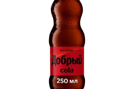 Добрый Cola в стекле без сахара