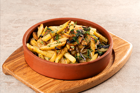 Жареный картофель с грибами