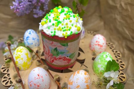 Кулич сдобный Творожный с изюмом