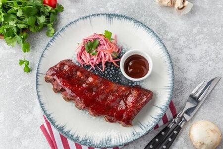 Свиные ребра с соусом барбекю