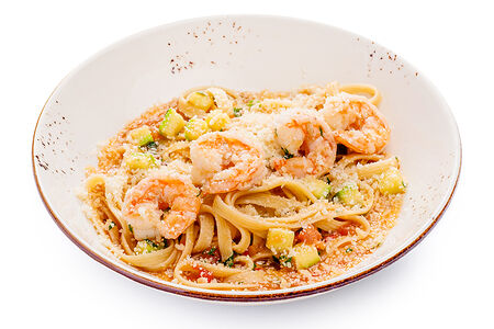 Лингвини с креветками