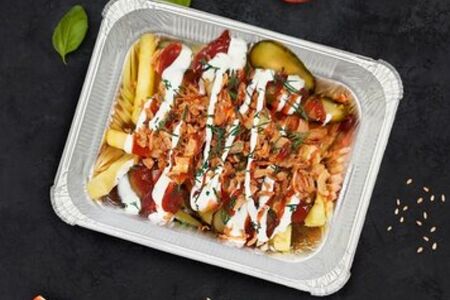 Фри-бокс с луком и огурчиком