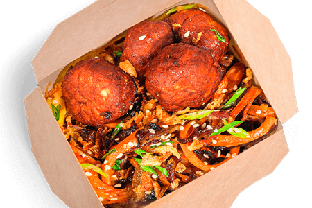 Хот боул с митболами