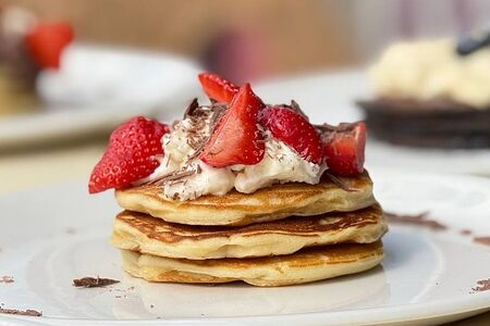 Панкейки с тёртым шоколадом