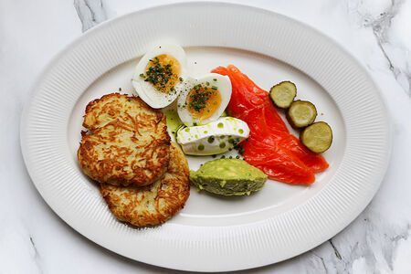 Драники с лососем 