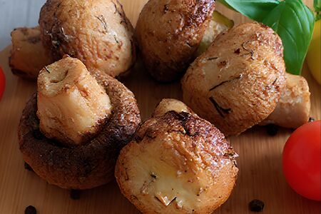 Шампиньоны на мангале