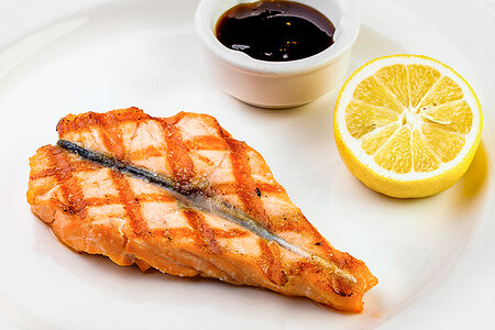 Бизнес-ланч Стейк из семги на гриле