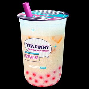 Милкшейк Таро-Орех с кусочками клубники S