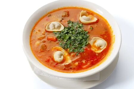 Суп Чучвара с домашними пельменями