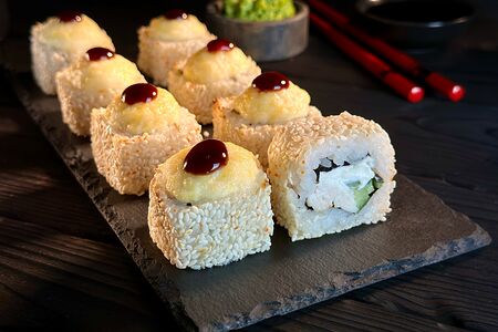 Запеченный с курицей