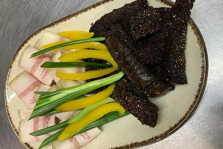 Гренки с салом