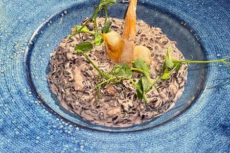 Ризотто Венере с тигровыми креветками 