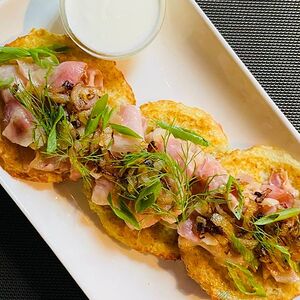 Драники с грудинкой