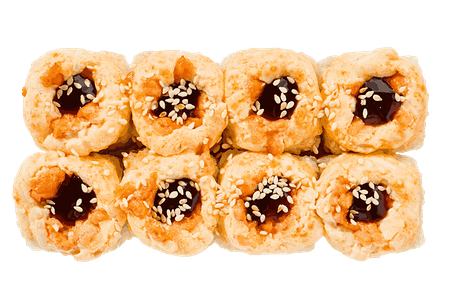 Запеченный с шапочкой из лосося