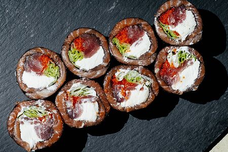 Ролл без риса с лососем и тунцом