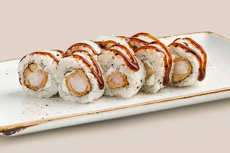 Ролл с жареной креветкой