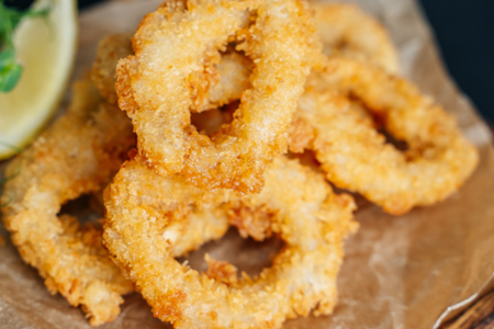 Хрустящие кольца кальмара