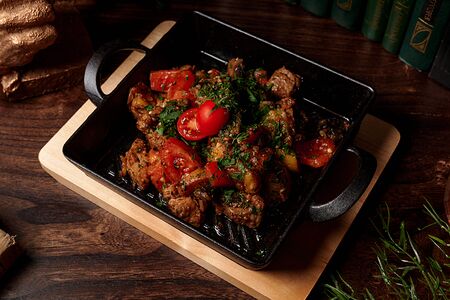 Жаркое из свинины на сковороде