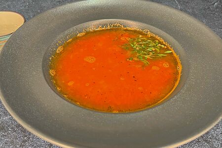 Суп с красной чечевицей и томатами Веган, без глютена