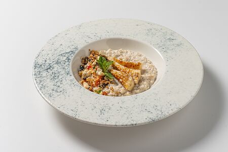 Овсяная каша с карамелизированным бананом 