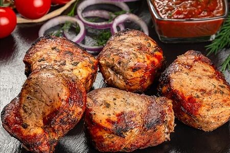 Вырезка свиная на углях