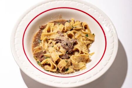 Папарделле с говяжьей щекой и соусом демиглас 