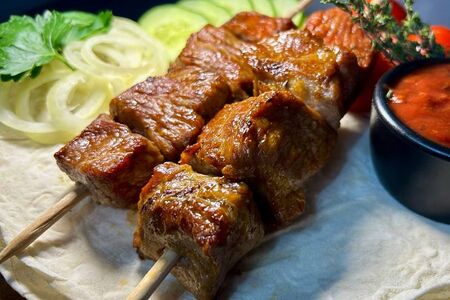 Шашлык из cвинoй шеи