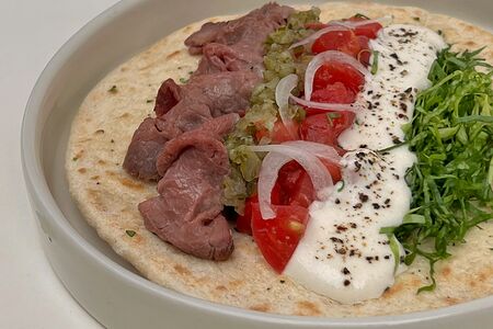 Флэтбред с ростбифом