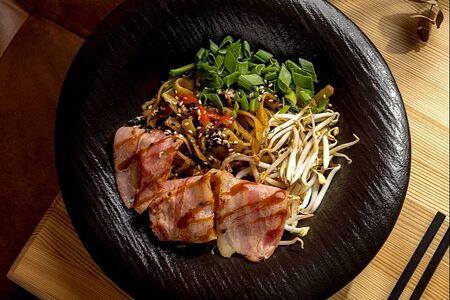 Лапша Курица-бекон в Терияки