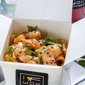 Вок удон с креветками