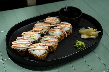 Жареный с креветкой