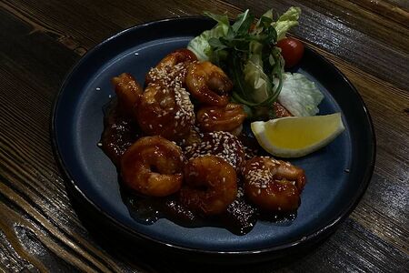 Креветки в кисло-сладком соусе