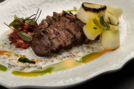 Говяжья вырезка с грибным соусом