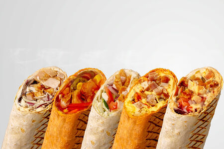 Сет из 5 видов шаурмы 