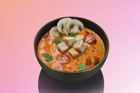 Том ям с копчёной курицей