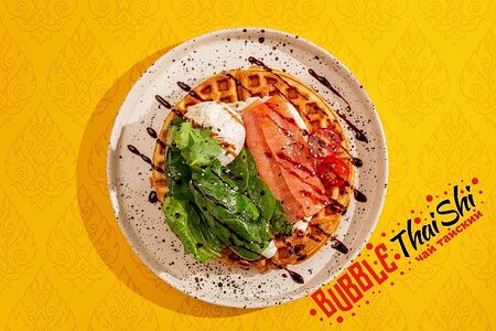 Вафли с лососем