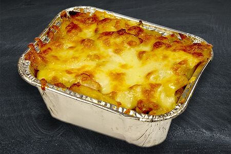 Картофель запечённый с окороком и грибами