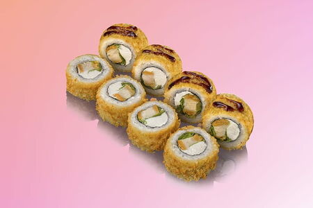 Жареный ролл с курицей