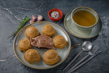 Слоенный хинкал из цельнозерновой муки