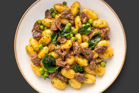 Ньокки с говяжьими щёчками су-вид