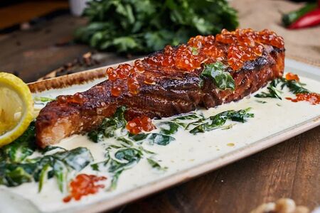 Семга в сливочном соусе 