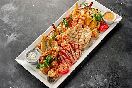 Рыбное ассорти на гриле