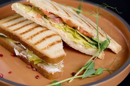 Сэндвич с лососем и крем-чизом