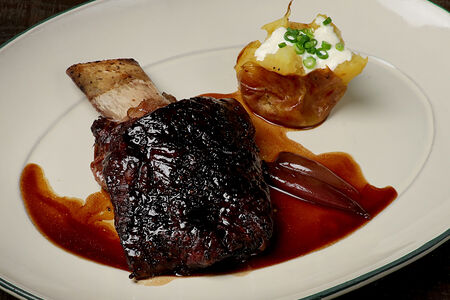 Копченое ребро, картофель