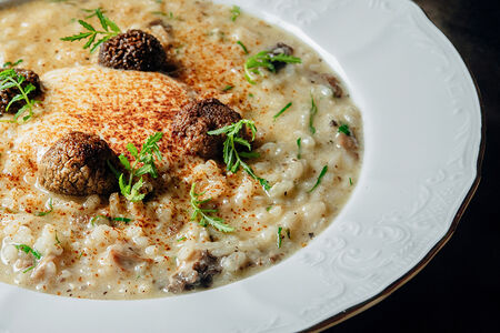 Ризотто с лисичками и пармезаном