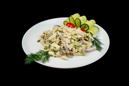 Салат с говяжьим языком