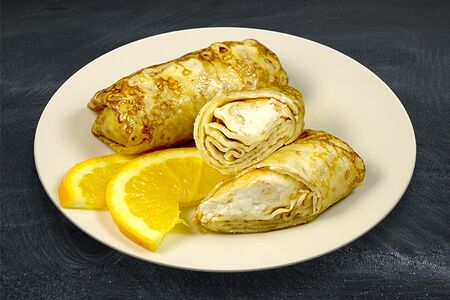 Блины с творогом